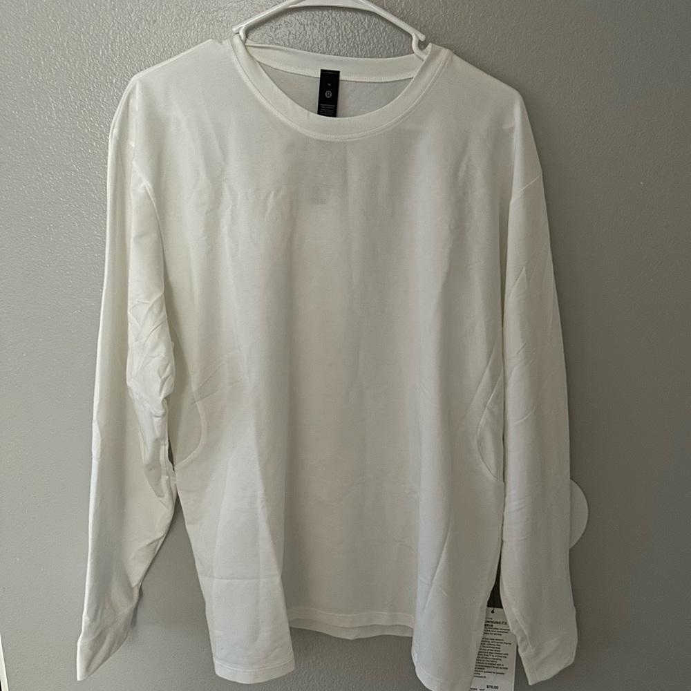 Pique Oversized Fit Long Sleeve Shirt Size Medium